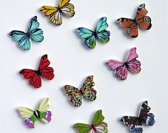 Butterfly Fridge Magnets, Butterfly Home Decorations, Butterfly Magnetic Decor, Butterfly Decorative Magnets, Set of 5 Fun Magnets