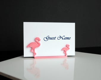 Flamingo Shape Wedding Name Stand, Tropical Bird Theme Name Display, Pink Flamingo Name Holders, Escort Card Holder, Flamingo Place Holders