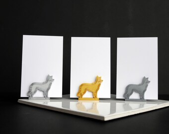 Border Collie Dog Shaped Place Holders, Dog Shape Wedding Name Stands, Collie Dog Shape Card Holders, Border Collie Dog Theme Name Holders