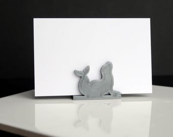 Seal Shaped Name Card Stand, Seal Name Display Holder, Under the Sea Name Place Holder, Marine Mammal Seating Name Escort Card Holder