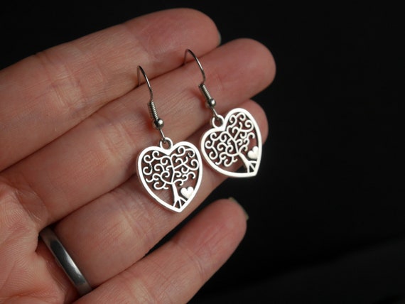 Etsy heart deals earrings