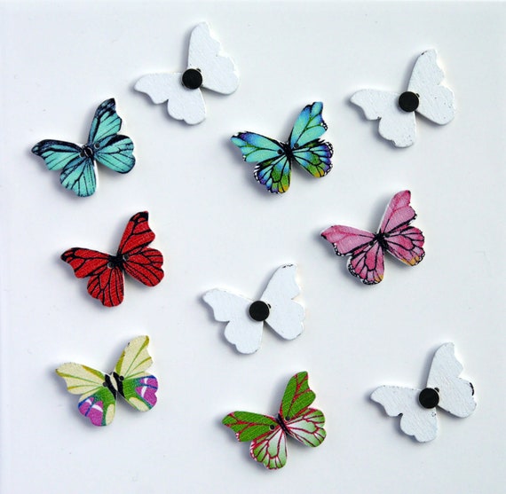Butterfly Fridge Magnets, Butterfly Home Decorations, Butterfly Magnetic  Decor, Butterfly Decorative Magnets, Set of 5 Fun Magnets 