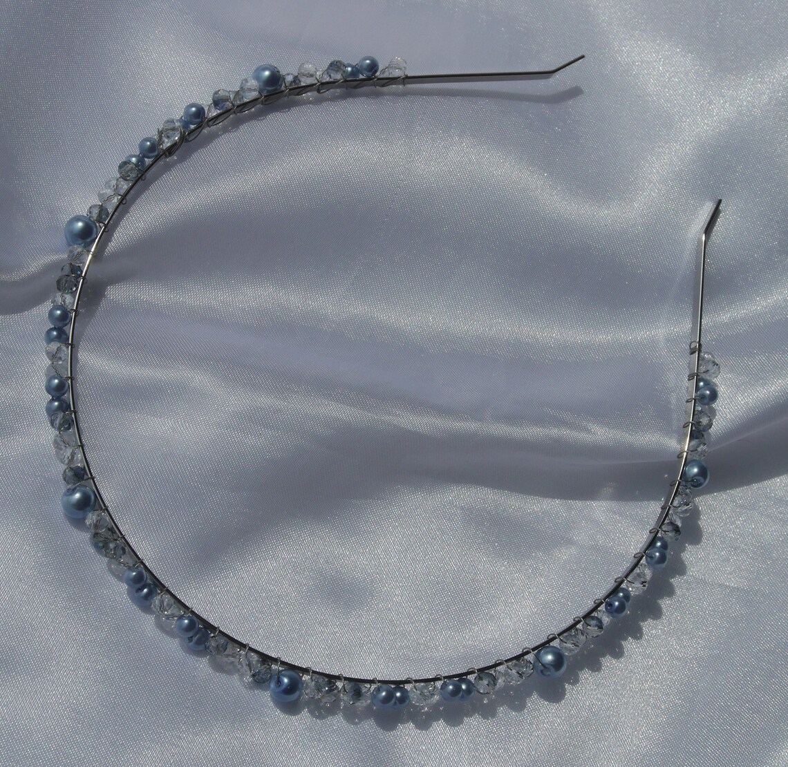 Light Blue Wedding Hair Piece Light Blue Wedding Hair Tiara Etsy