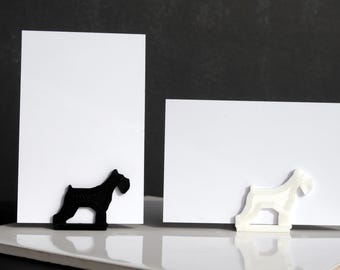 Miniature Schnauzer Dog Shaped Place Holders, Dog Shape Wedding Name Stands, Schnauzer Shape Card Holders, Dog Themed Wedding Name Holders
