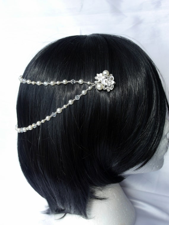 bridal hair chain