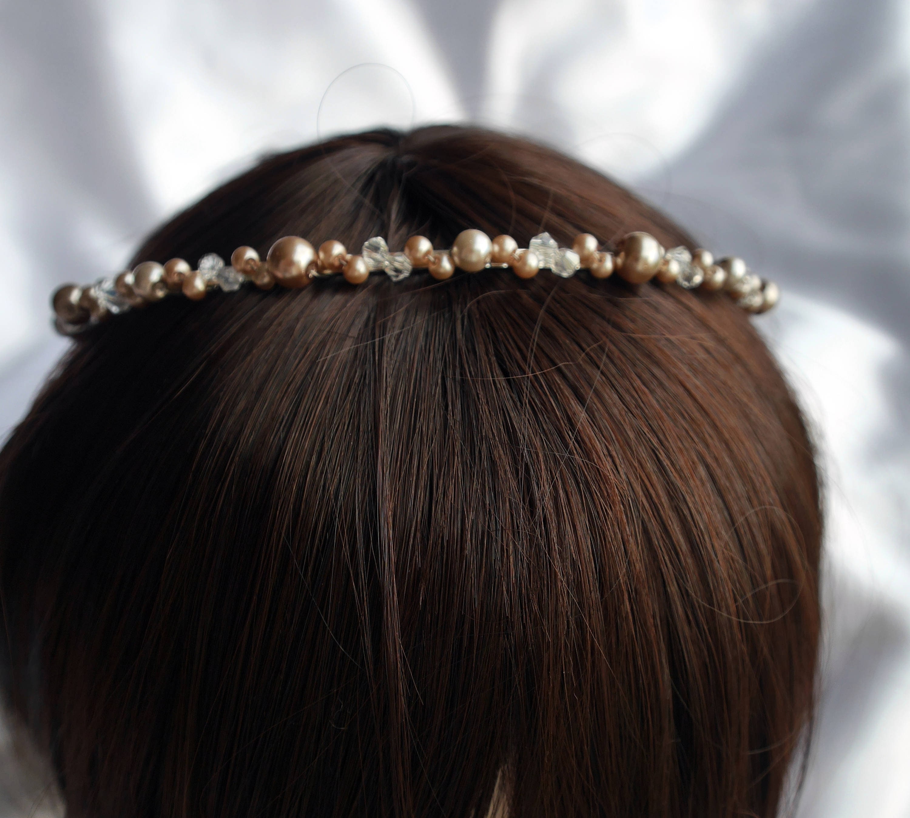 Gold bridesmaid Hair Piece Golden hair accessory Thin golden Etsy