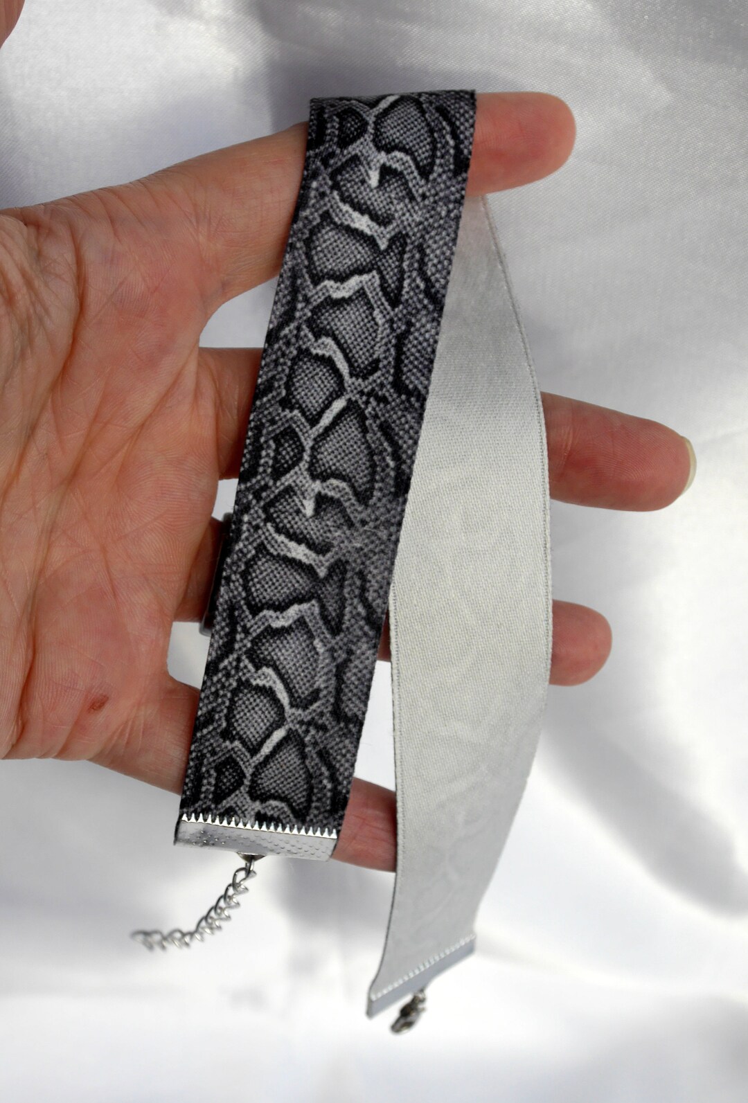 Snake Skin Print Chokers, Cobra Print Choker, Reptile Skin Print Choker ...