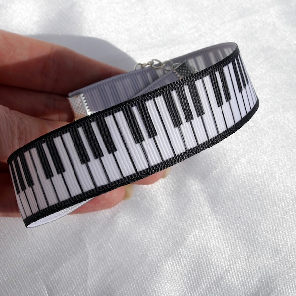 Black Music Choker, Music Score Themed Choker, Piano Key Chokers, Musical Keyboard Choker, Music Themed Accessory, Extra Long Chokers