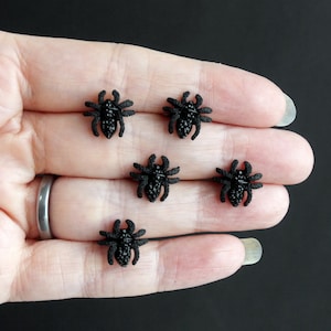 Beautiful set of 5 Mini Silver Spider Hair Grips, Spider Ballet Hair Pins, perfect for dancers, bridesmaids, flower girls or even brides to add a touch of gothic glam to hair.