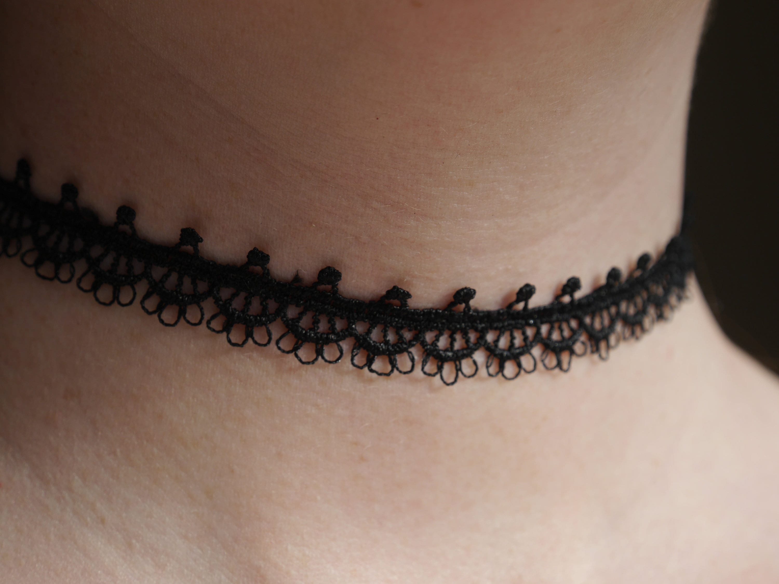 Black Lace Choker Necklace Boho Black Choker Bohemian Choker
