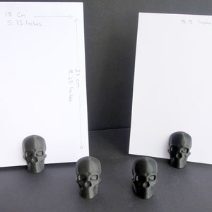 3D Printed Skull Place Card Holder: Gothic Wedding Party Decor