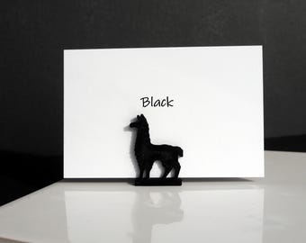Alpaca Shape Escort Card Holders, Desert Themed Name Card Stands, Exotic Animal Name Displays, Llama Camelid Seating Name Place Holders