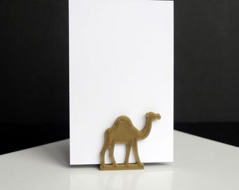 Camel Shape Escort Card Holders, Desert Themed Name Card Stands, Exotic Animal Name Displays, Camelid Seating Name Place Holders