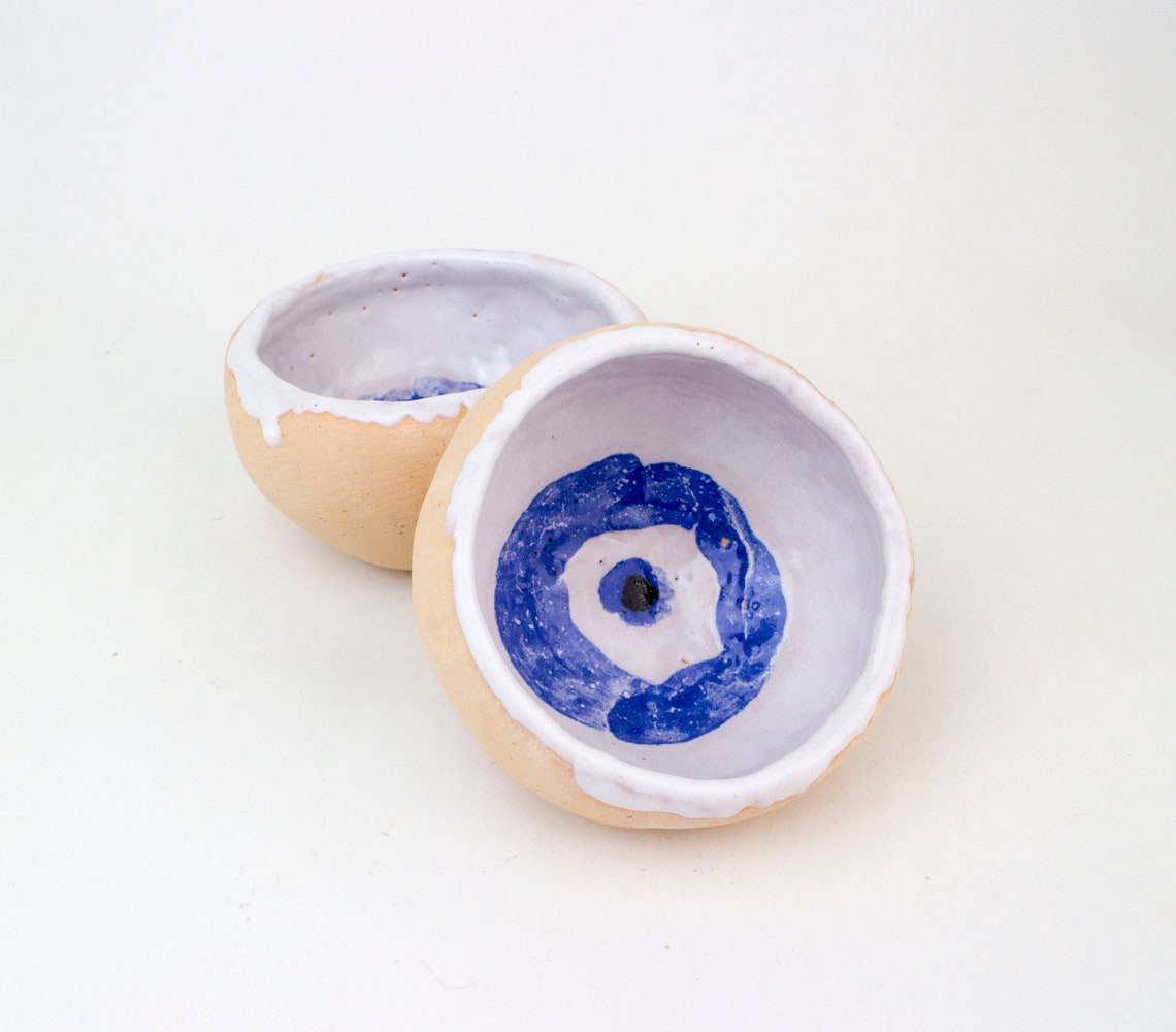 Ceramic Salt Cellar Handmade Ceramic Plate Set Saucer Set Etsy