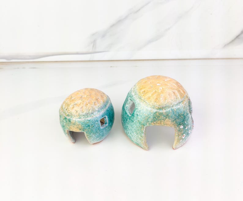 Aquarium Decoration, Betta Fish Cave, Small Aquarium Decor, Fish Tank Decorations, ceramic decor, Ceramics and Pottery, aquarium coral image 5