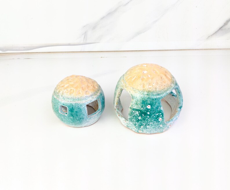 Aquarium Decoration, Betta Fish Cave, Small Aquarium Decor, Fish Tank Decorations, ceramic decor, Ceramics and Pottery, aquarium coral image 6