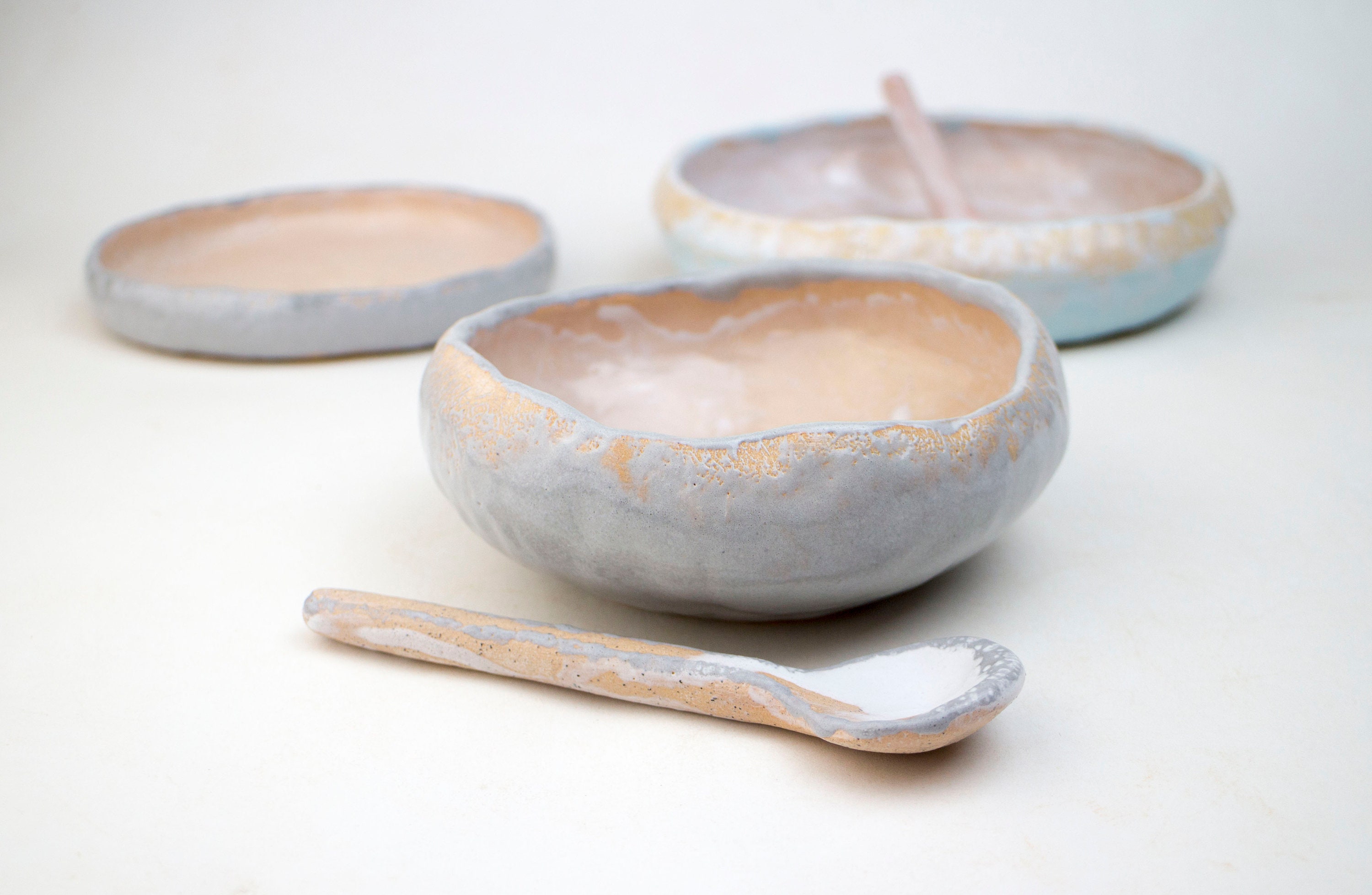 Handmade ceramic bowl and spoon Soup Bowl Ceramic Large Etsy