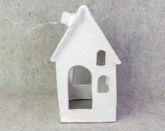 Handmade Aquarium decor, Garden ceramic decor, Betta fish home, ceramic house, Aquarium decoration, castle, stoneware tiny village, ceramic