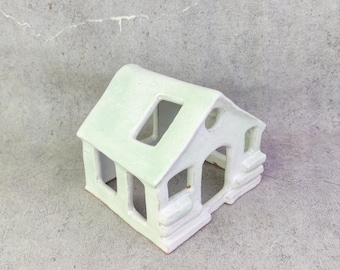 Aquarium decor handmade, building, ceramic decor, Aquarium decoration, Fish HOUSE, candle lantern, ceramic green house, gold fish, Fish safe