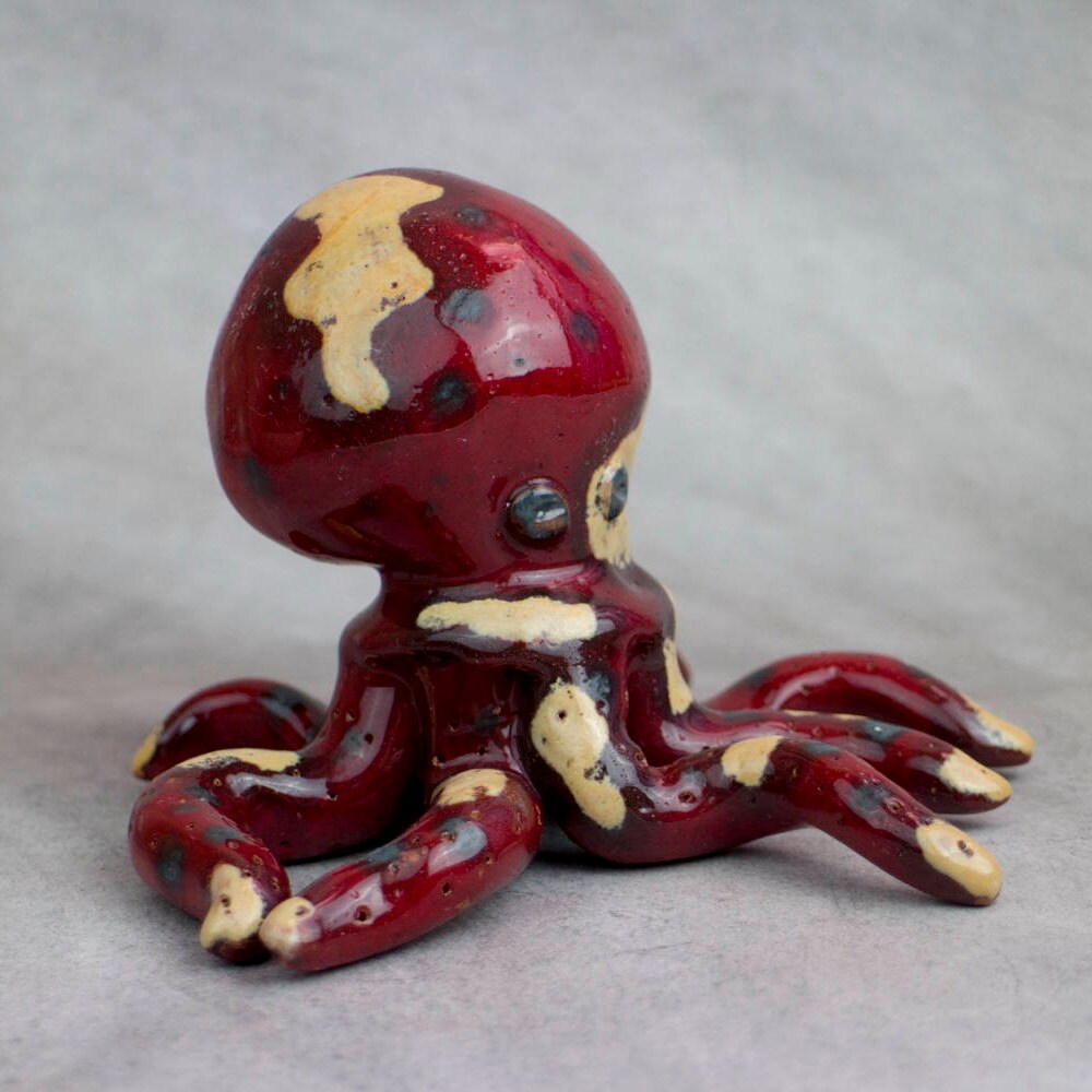 Ceramic octopus Octopus Rattle Ceramic Octopus Sculpture Etsy