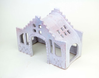 Aquarium decor handmade, ceramic house, Aquarium ceramic  decor, Aquarium decoration, Handmade castle, ceramic and pottery, gold fish home