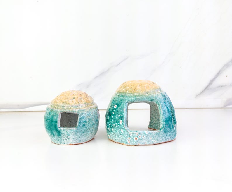 Aquarium Decoration, Betta Fish Cave, Small Aquarium Decor, Fish Tank Decorations, ceramic decor, Ceramics and Pottery, aquarium coral image 3
