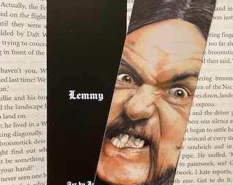 Lemmy Portrait Bookmark - Motörhead Art, Glossy Cardstock