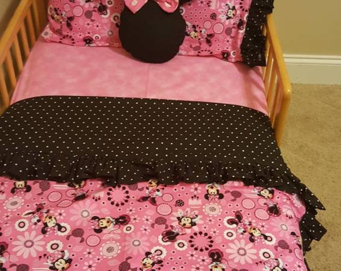 Minnie Mouse Toddler Bedding Etsy