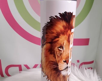 Dad tumbler, father's day tumbler, lion tumbler
