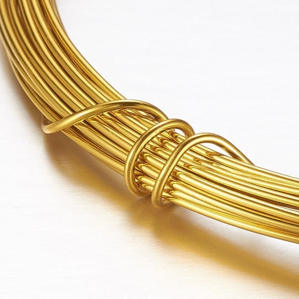 10m Gold Aluminiumdraht - 1mm - 18 Gauge - Craft Wire - P00326L