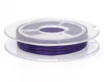 10M Jewellery Wire - Purple Indigo - 0.3mm - (32.8 Feet) - 28 Gauge - P01040