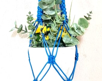 Macrame Hanging Basket Kit - Teal - Full Illustrated Instructions - K0256