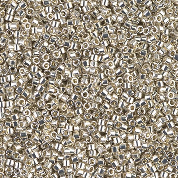 7.2g MIYUKI Delica Seed Beads - 11/0 - Galvanized Silver (DB035) - S0127