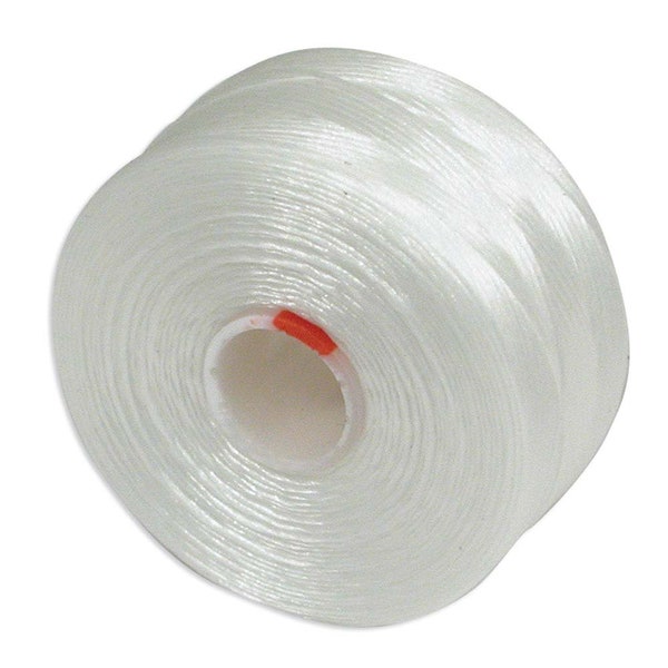 S Lon Nylon Beading Thread - White - Size D - Superlon Tex45 - 78yd - S0074