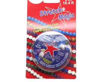 5m Stretch Magic Cord - Black Elastic Plastic Thread - 0.8mm Thickness - S0579