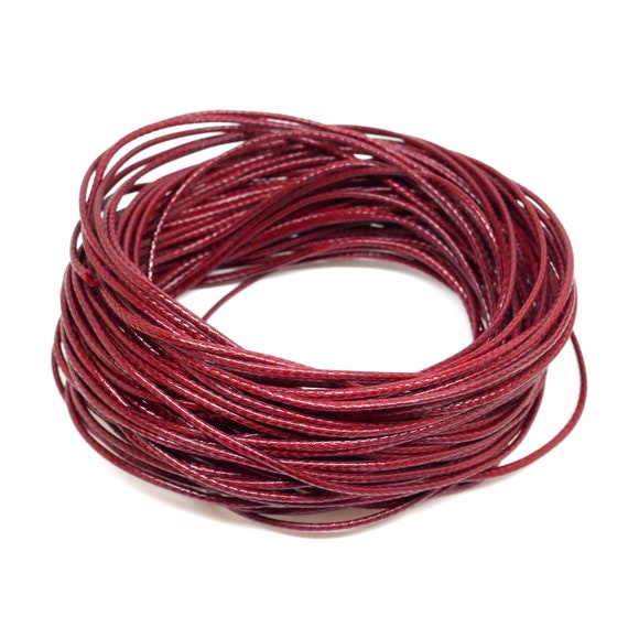 10M Shiny Polyester Cord 1mm Burgundy Strong Flexible P01342 -  Canada