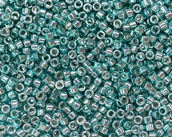 Perline per semi MIYUKI Delica da 7,2 g - 11/0 - Verde galvanizzato (414) - S0495