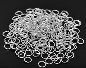 100 Jump Rings 5mm x 0.7mm 21 Gauge Silver Plated Findings J16976A