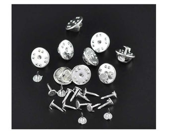 50 Invisible Button Blanks - Shirt Pins - Tie Tacks - Add your own charm - 09036