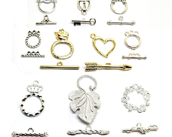 10 Toggle Clasp Mixed Pack - Sieradenconnectoren - Maten op foto - P01658