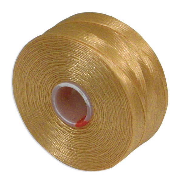 S Lon Nylon Beading Thread - Tan - Size D - Superlon Tex45 - 78yd - S0071