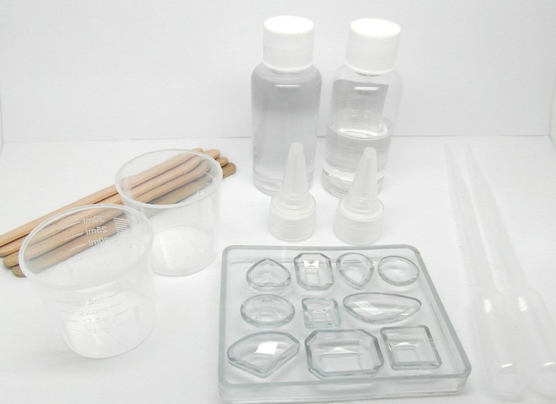 Epoxy Resin Starter Kit Includes Resin Mould Instructions Etsy