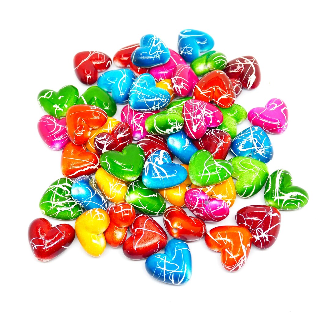thumbnail image 2 of 50 Mixed Color Opaque Acrylic Round Beads - 10mm For Jewelry Making 2 of 3