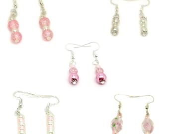 Julz Beads Earring Making Kit - Rose Pink Bead Mix - With Instructions K0103