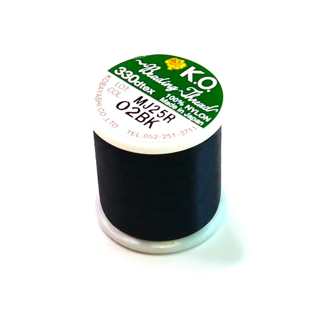 50m KO Japanese Black Nylon Beading Threads 0.1mm Great for Seed Beads ...