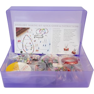 Jewellery Making Kit For Beginners Instructions Included Findings + Beads K0007L