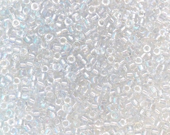 Perline MIYUKI Delica da 6,4 g - 11/0 - TR grigio pallido foderato di perle (DB677) - S0501