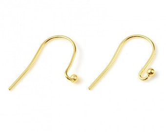 4pcs 14K Gold Filled Earring Hooks - 19mm x 13mm - Rolled Gold - G000565