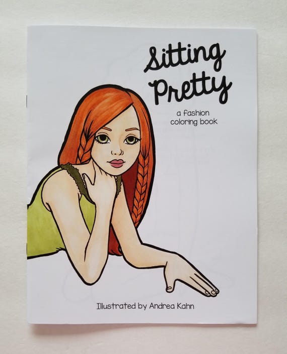 Download Pdf Download Sitting Pretty Adult Coloring Book Fashions Etsy