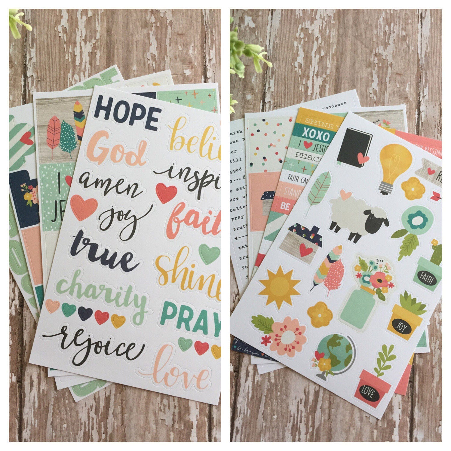Faith Planner Sticker Sheets by Simple Stories Etsy